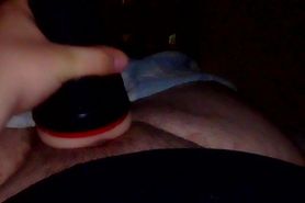 Teen Boy screw his pocket Pussy and moaning calm until he cum