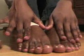 ebony Oiled Feet