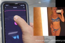 Remote Control Toy vibrator in Shopping Centre with Public Sex