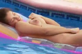 18yo girl teasing in the pool