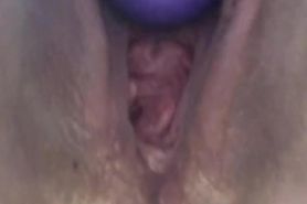 Great pussy play with inflatable butt plug and pulsing orgasm
