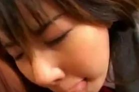 Japanese school girl Ami Matsuda blowjob and facial
