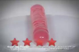 REVIEW: Super Jelly Realistic Double Dildo : Use Offer Code MOAN2
