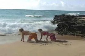 Alison Angel and Lia having fun at the beach 2