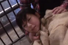 Minami Asaka licked and fucked rough by two males