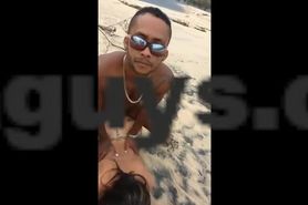 Big Cock Fucking At The Beach Two Pussies