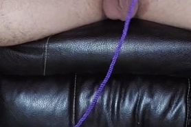 Rope wrapped and Intense Jerking. Satisfying cum on self