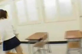 Schoolgirl Asian Humping the Desks