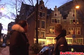 Fat Amsterdam hooker cockriding tourist