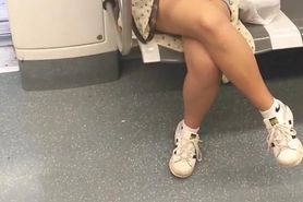 Candid Chinese Girl with Sneakers