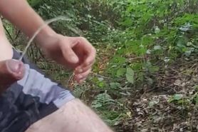 Pissing and Cumming in the woods
