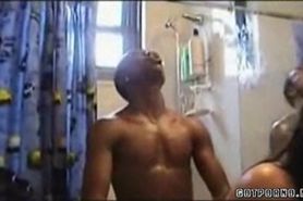 Hot interracial teens fuck in parents bathroom on cam