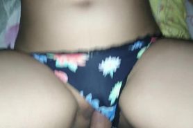My stepsister's friend likes it when i cum on her buttocks