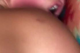 Slut gets fucked doggy and can’t stay up after intense orgasm