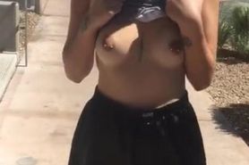 Shy Asian Flashes Her Super Sexy Boobs In Public!