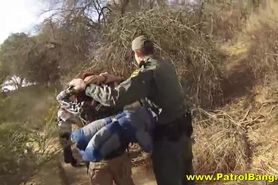 Latina Redhead Fucks Officer To Cross Border