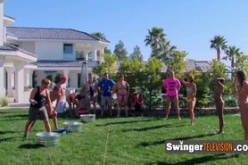 Couples fuck hard in their first swinger foursome  New episodes of Swingtelevisioncom available now