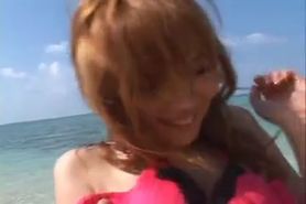 Ameri Ichinose aka Ayaka Misora fucked hot on beach
