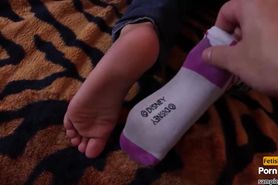 I remove Claudia's stinky socks and screw her soles! Trailer