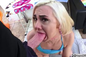Blonde stunner Maria Jade receives a hard anal reaming