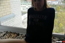 Amateur Blonde Teen Babe Sucks Big Cock And Gets Fucked