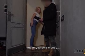 debt4k. agent from the loan company has kinky hot sex with blonde darina