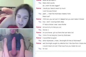 Girl Finds Guy Bigger Than Her Boyfriend On Omegle And Cybers With.Mp4