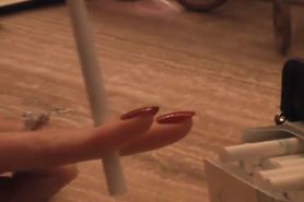 Most elegant smoking - long nails fetish