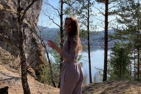 Tour Guide Fucked Young Tourist Girl on the Nature Cum in Mouth POV 4k