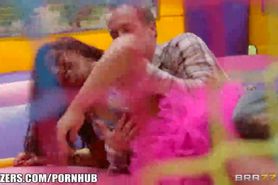 Teen birthday girl Mischa Brooks gets some hard dick at her party