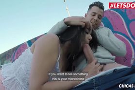 Letsdoeit - Slutty Spanish Teen Rides A Big Dick On The Side Of The Highway