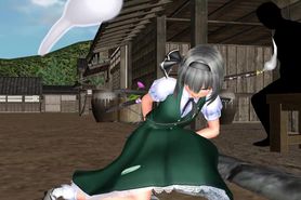 (MMD no dance) Everyone getting naughty in a stopped world and Sakuya?Time Stop?(Made by kojirou)