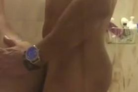 hot jock top fucks and pisses inside bttm while showering