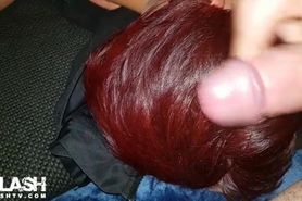Cum on sleeping GF's hair