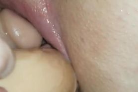 Triple Penetration So creamy when 8 9 10 inches are inside and Squirts when I suck her toes