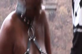 Outdoor nipple torment and BDSM with African whores