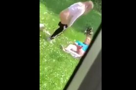 Australian couple caught fucking outdoor in park