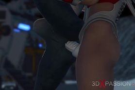 3DXPASSION - Alien sex Spacewoman in spacesuit plays with alien on the exoplanet