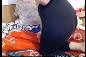 Stuck up russian girl lets you get hard to her leggings