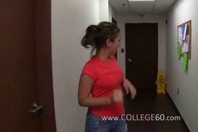 Group of horny girls bang on college