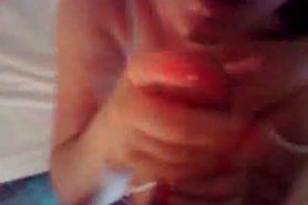 Mature wife gets cum shot in her mouth