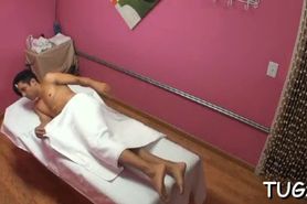 Handjob during massage session - video 9