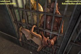 Lara Croft fucked brutally in every hole in Prison 3D Animation
