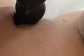 Shaved pussy masturbate with vibrator