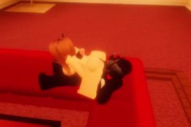 Brunette thick roblox girl gets fucks stepbro on their couch
