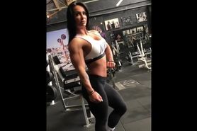 Ripped female muscle