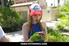 FamilyStrokes- Step-Sis Blows bro for Pokemon