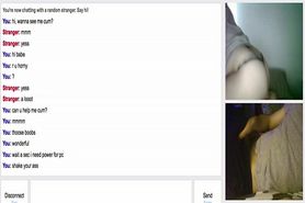 Omegle adventures 2 - hairbrush in pussy