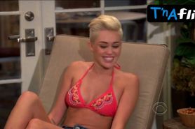 Miley Cyrus Bikini Scene  in Two And A Half Men