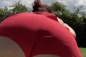 Sexy flabby bbw jiggles and showoffs hourglass body